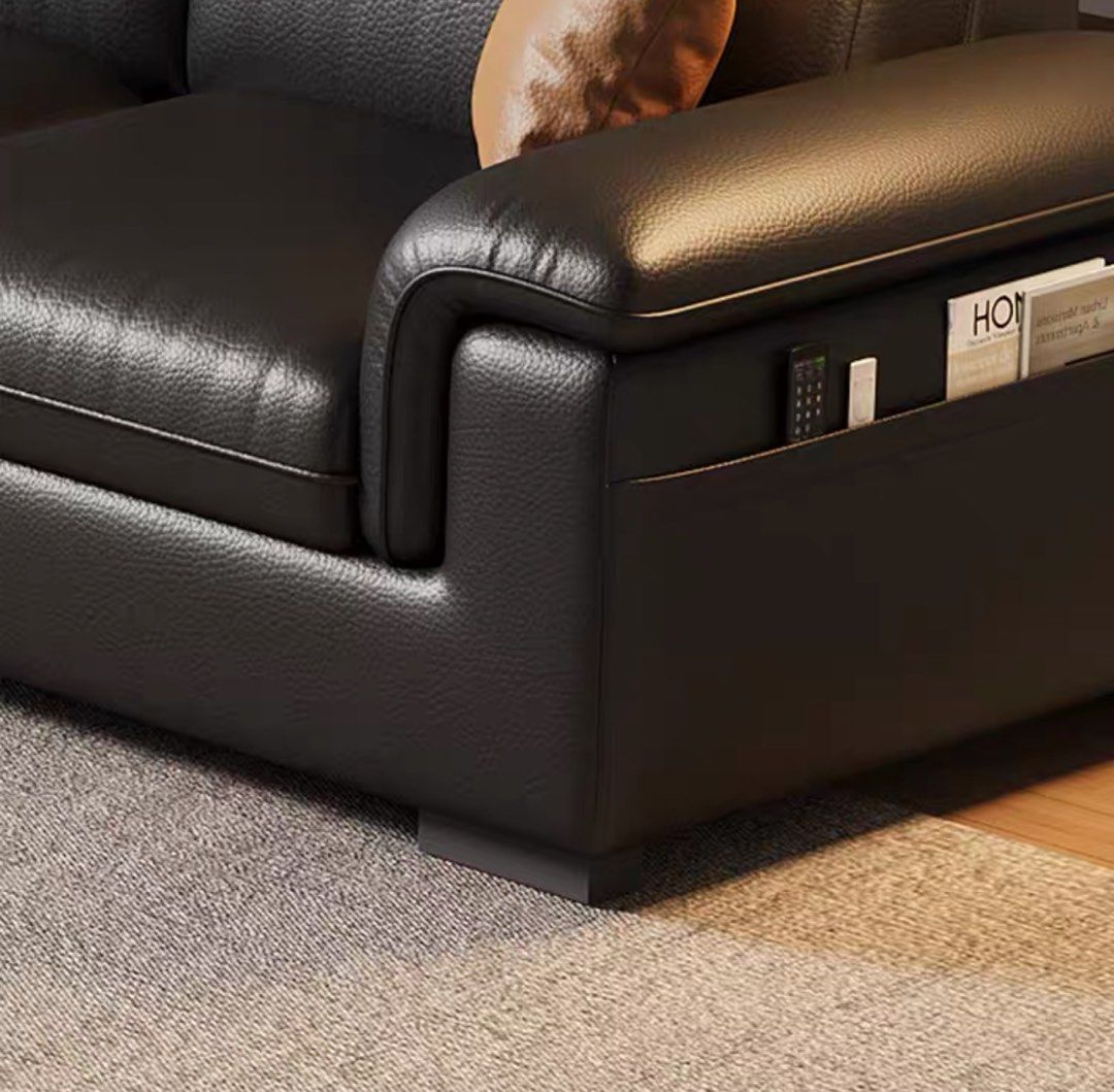 EVIN Modern Leather 4-6 Seater Sofa