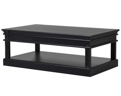 Black coffee table on a white background