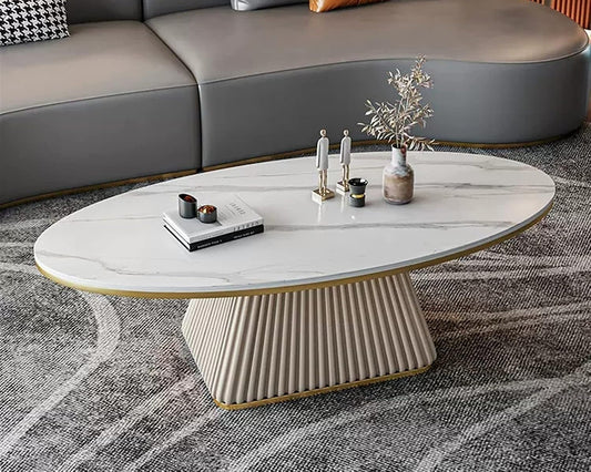 IDNA Sintered Stone Oval Coffee Table