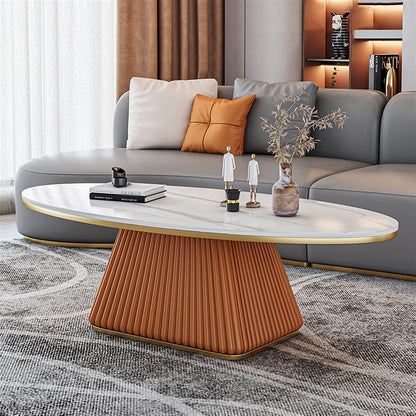 IDNA Sintered Stone Oval Coffee Table