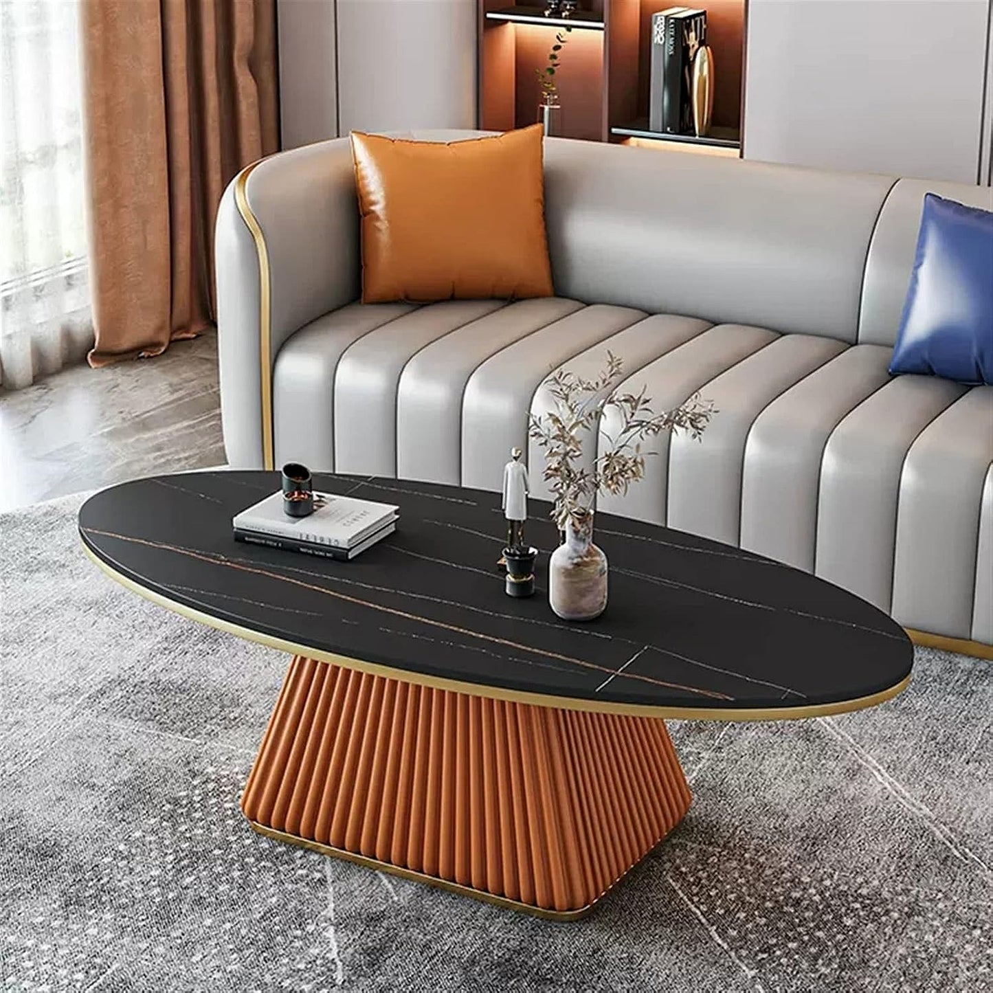 IDNA Sintered Stone Oval Coffee Table