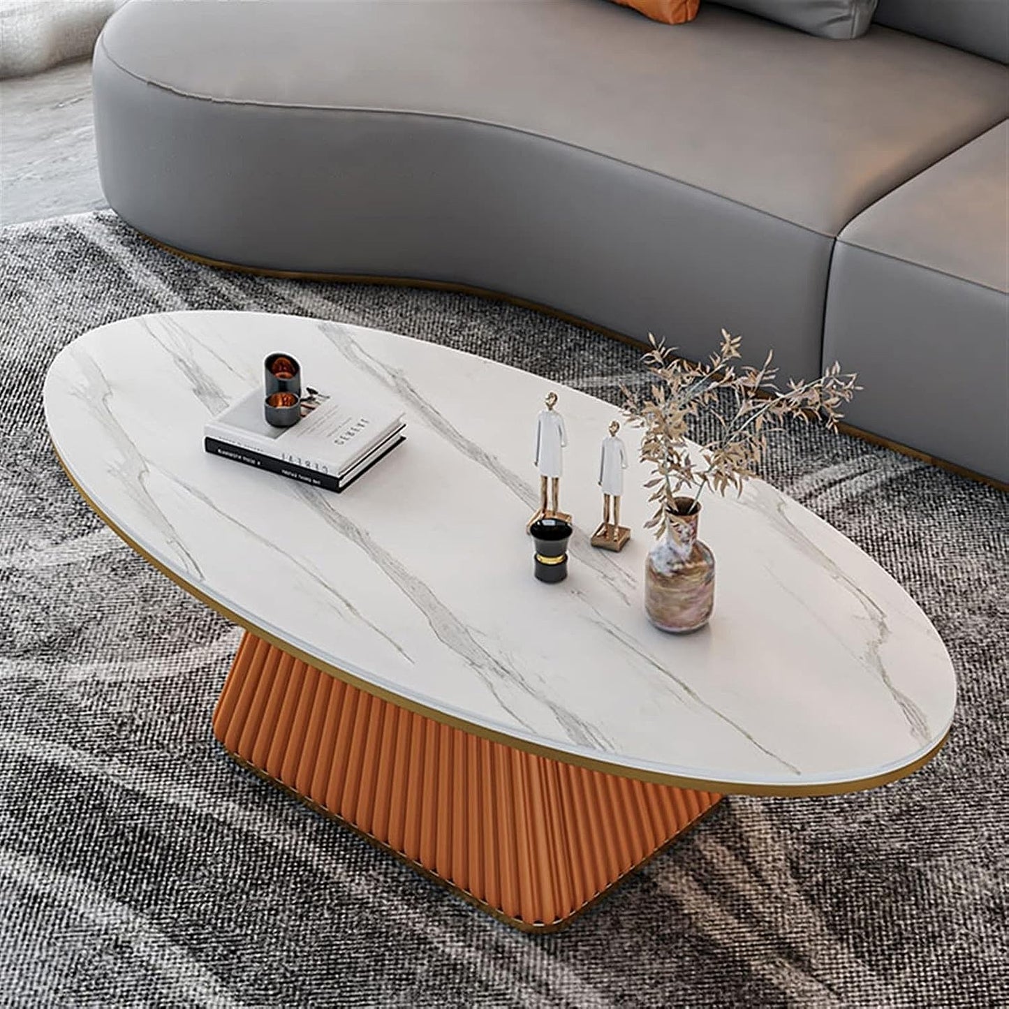 IDNA Sintered Stone Oval Coffee Table