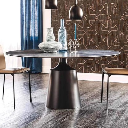IUNO Modern Round Marble Dining Table