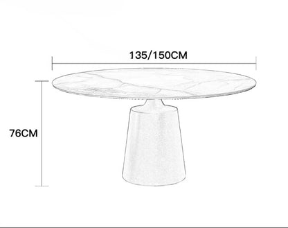 IUNO Modern Round Marble Dining Table