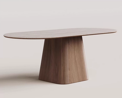 KIERRA Contemporary Travertine Dining Table