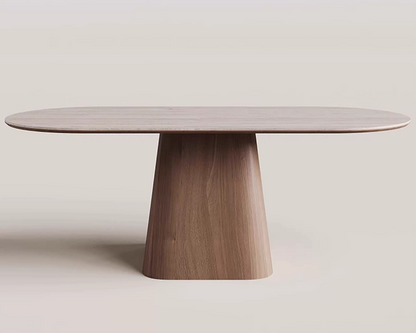 KIERRA Contemporary Travertine Dining Table