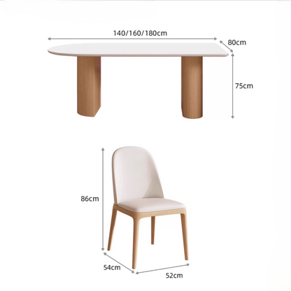 KOEI Japandi Sintered Stone Dining Set