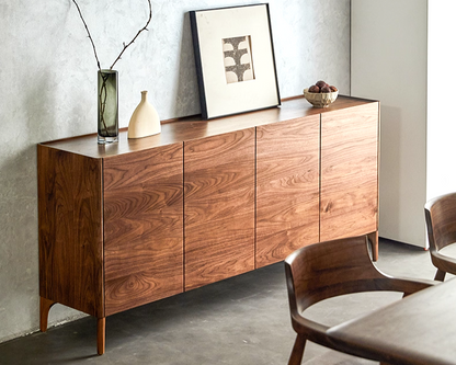 LEIN Modern Walnut Wood Sideboard