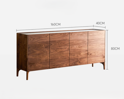 LEIN Modern Walnut Wood Sideboard
