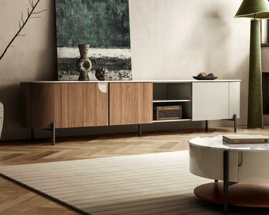 LEIN Contemporary TV Console & Nesting Coffee Table