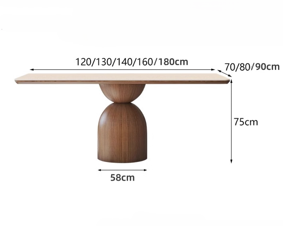 LEIN Japandi Sintered Stone Dining Table