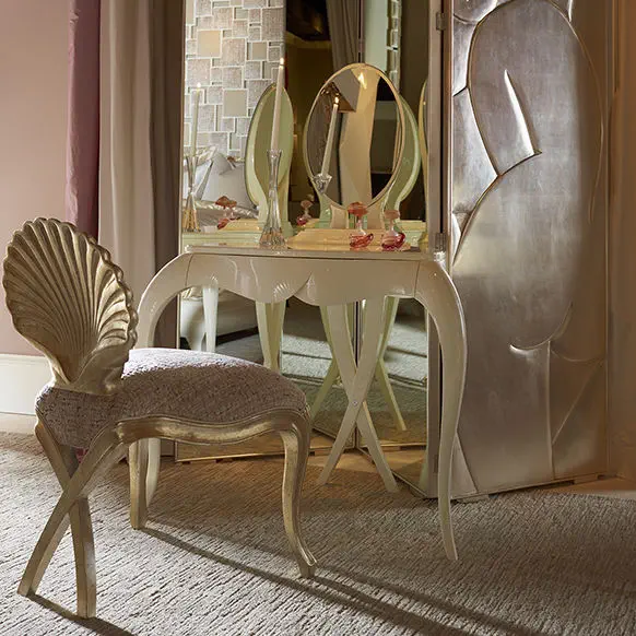 LOUIS Modern Victorian Vanity Table & Mirror