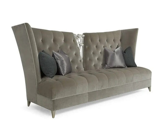 LUCIENNE Modern Victorian High-Back Sofa