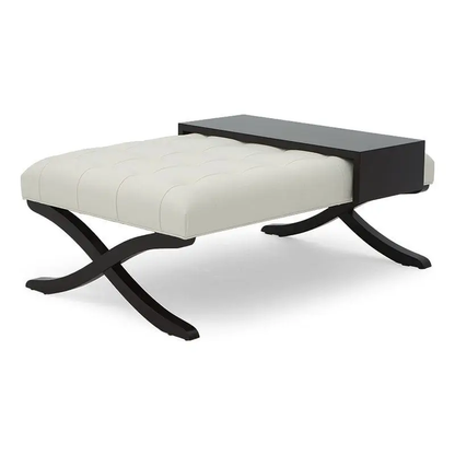 MATHIS Contemporary Ottoman with Tray Table