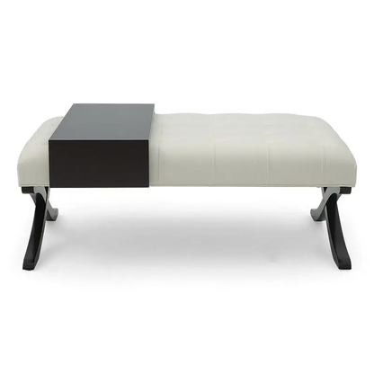 MATHIS Contemporary Ottoman with Tray Table