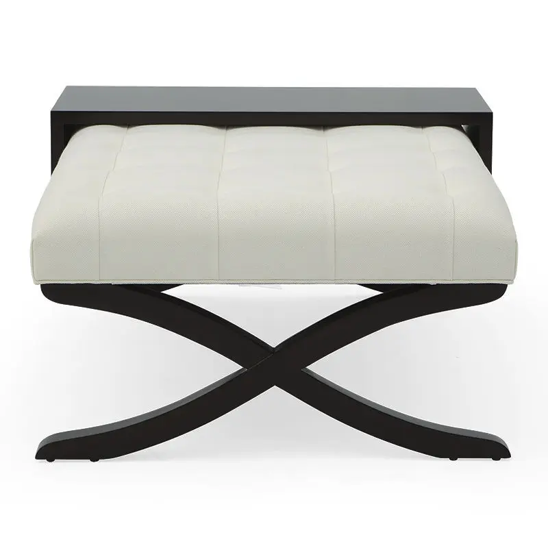 MATHIS Contemporary Ottoman with Tray Table