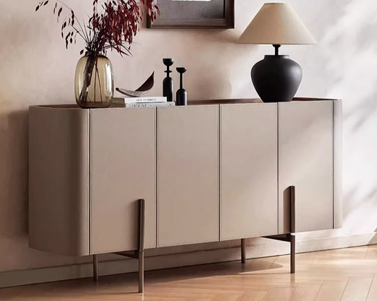 MIAH Contemporary Leather Buffet Cabinet