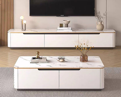 MIREA Modern Sintered Stone TV Console & Coffee Table
