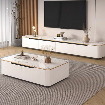 MIREA Modern Sintered Stone TV Console & Coffee Table