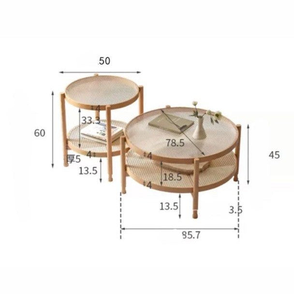MIYU Japandi Nesting Coffee Table