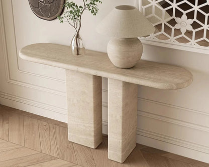 NADEA Modern Travertine Console Table