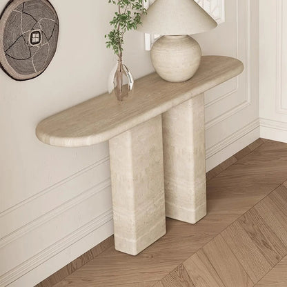 NADEA Modern Travertine Console Table