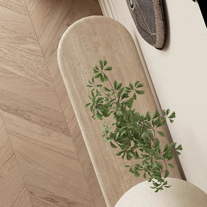 NADEA Modern Travertine Console Table