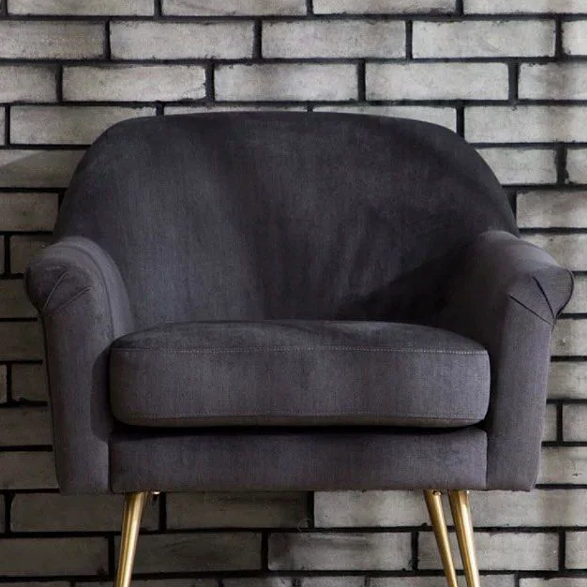 NEBO Minimalist Velvet Armchair