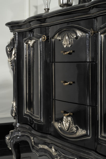 ODASI Baroque Vanity Mirror & Cabinet Set