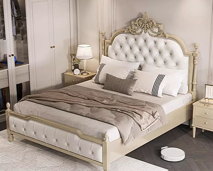 QUEENSLEY Victorian Tufted Bed Frame