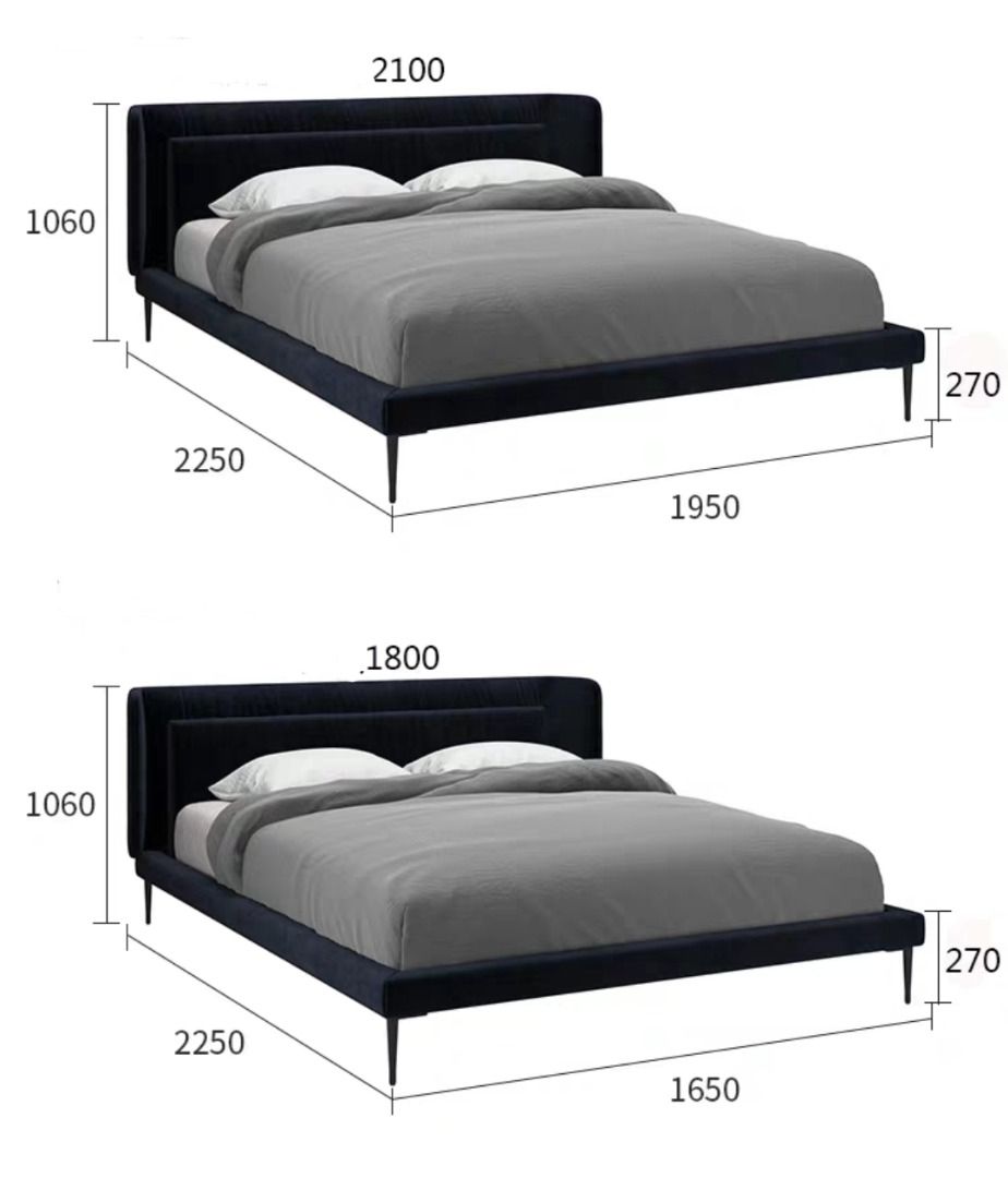 SAED Modern Velvet Bed Frame