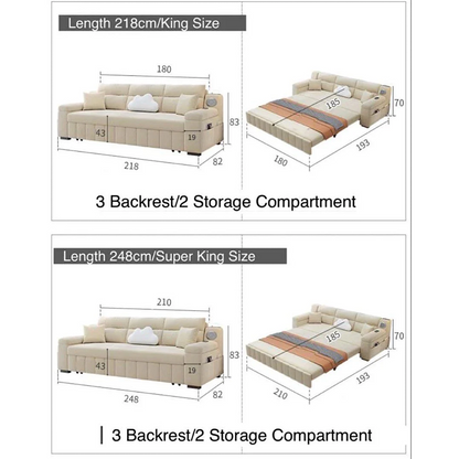 SANS Modern Storage Sofa Bed