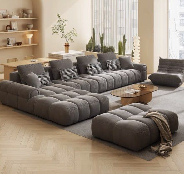 SYLA Modern Scratch Resistant Sectional Sofa