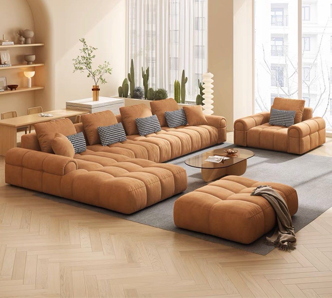 SYLA Modern Scratch Resistant Sectional Sofa