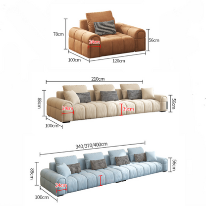 SYLA Modern Scratch Resistant Sectional Sofa