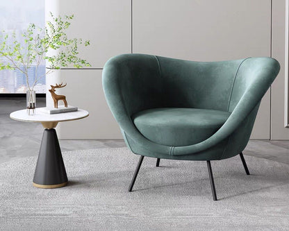 Bespoke custom made modern luxe tiffany teal accent chair, made in Singapore