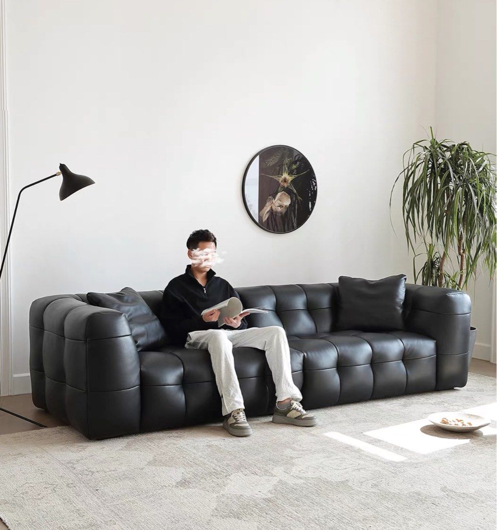VIENN Leather Tufted Sofa