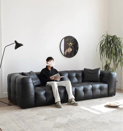 VIENN Leather Tufted Sofa