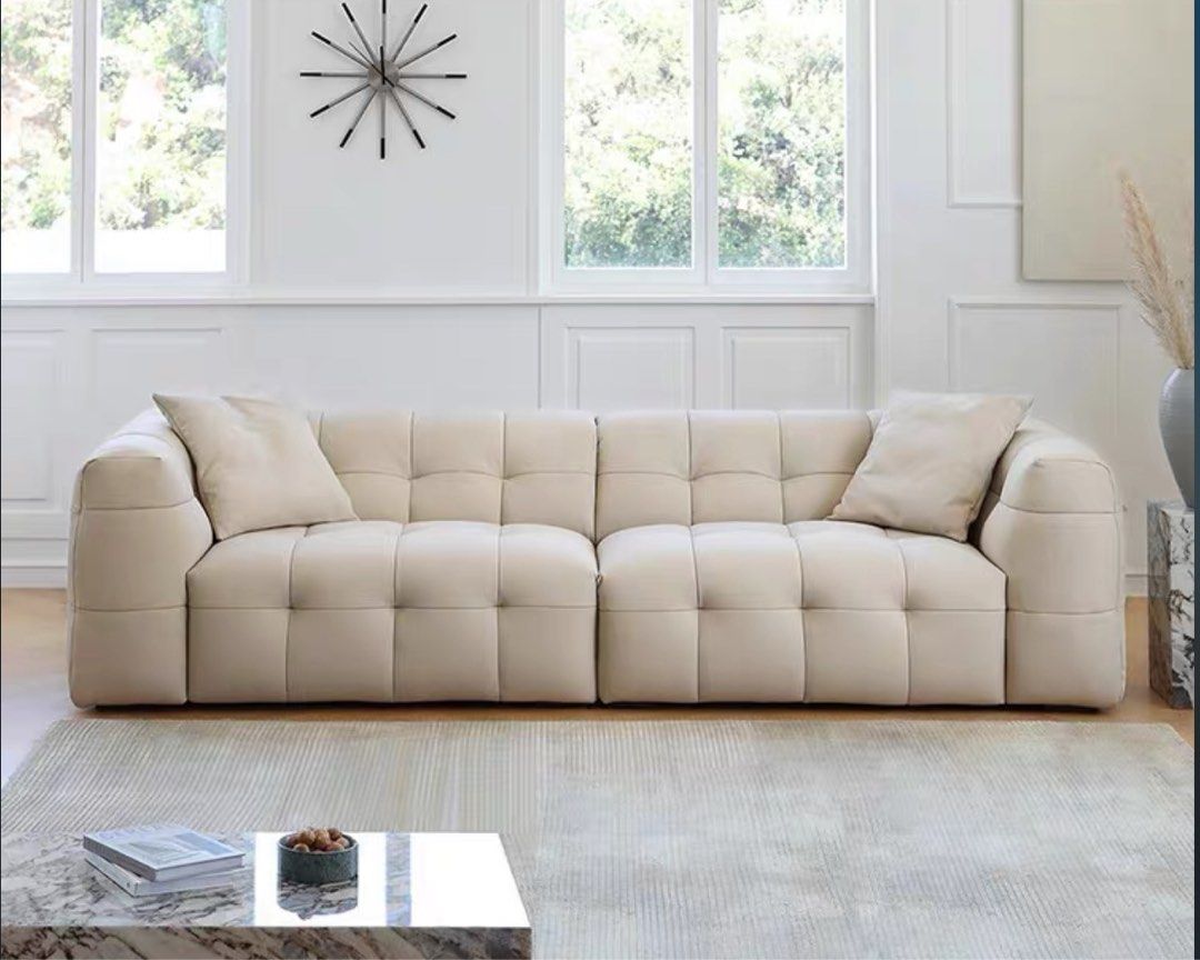 VIENN Leather Tufted Sofa