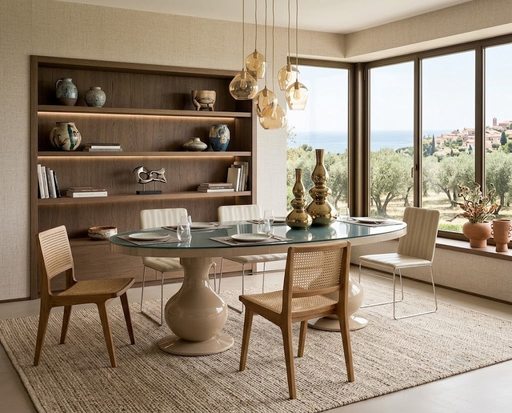ADA Contemporary Pedestal Dining Table