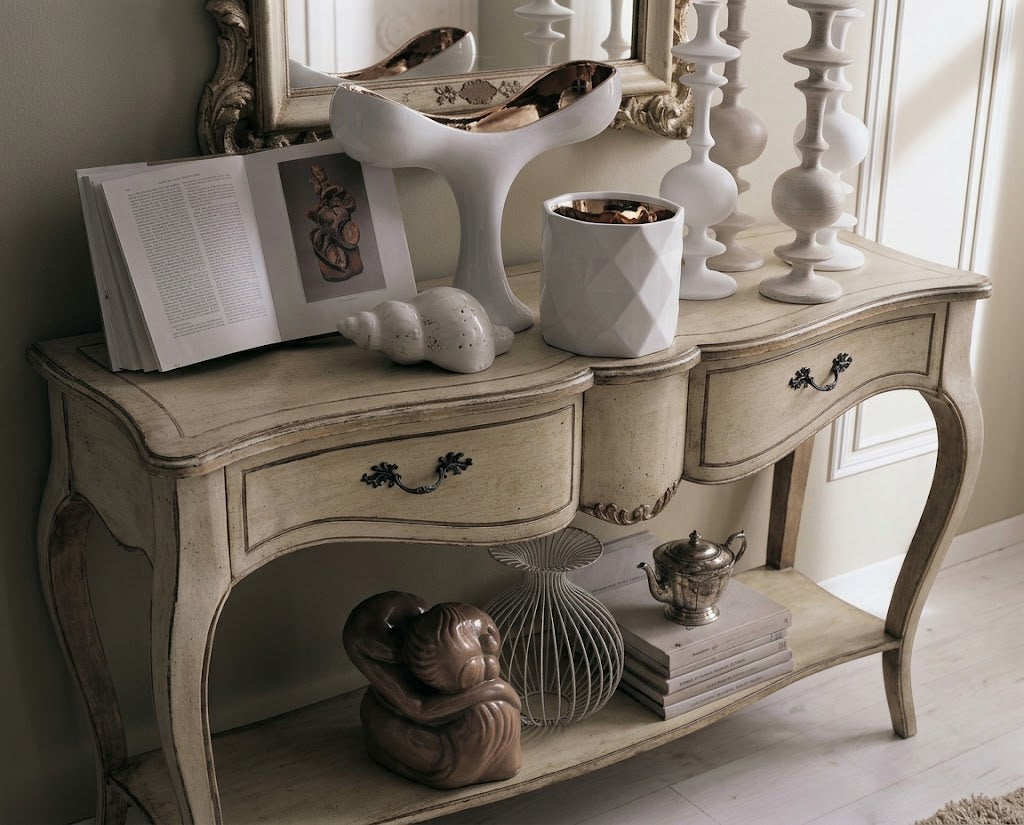 ALIVIA French Provincial Shabby Chic Console Table