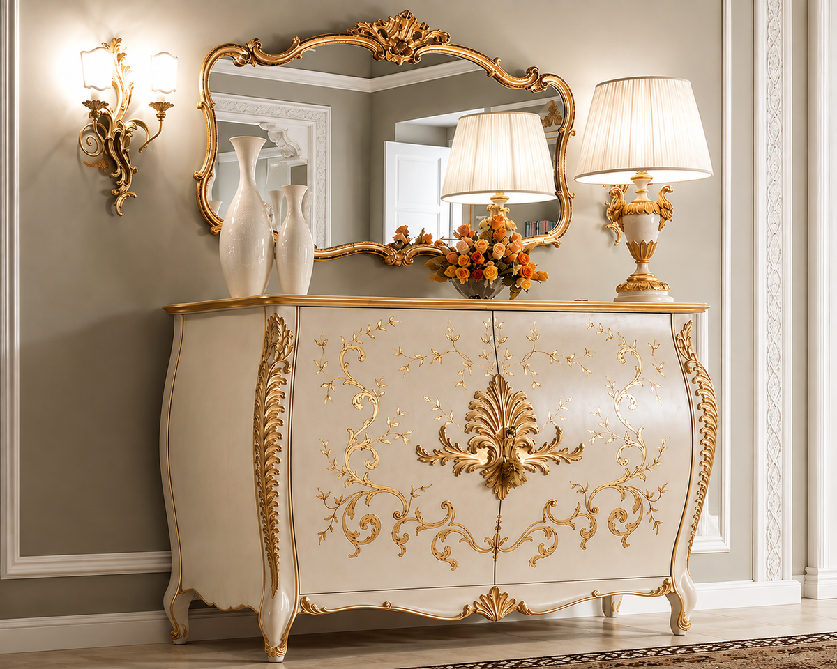 AMBER French Bombée Buffet Cabinet
