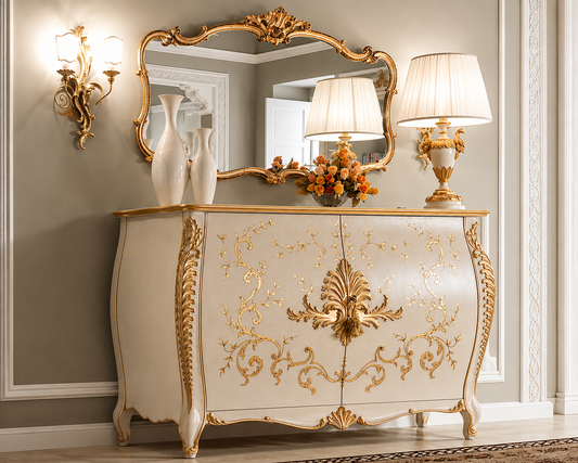 AMBER French Bombée Buffet Cabinet