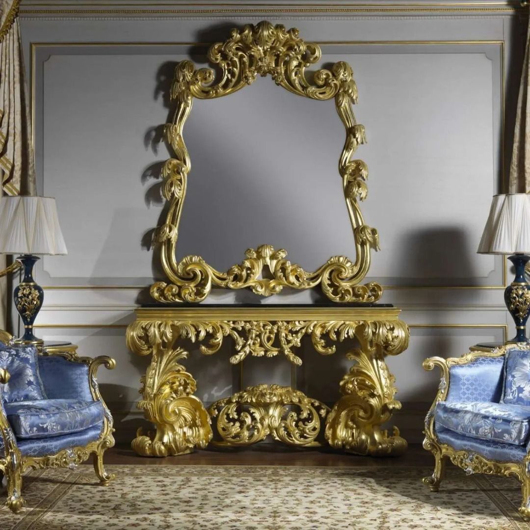 ANTONIO Louis XV French Mirror & Console Table