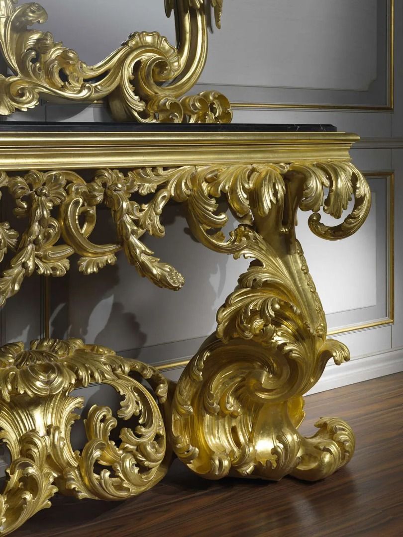 ANTONIO Louis XV French Mirror & Console Table