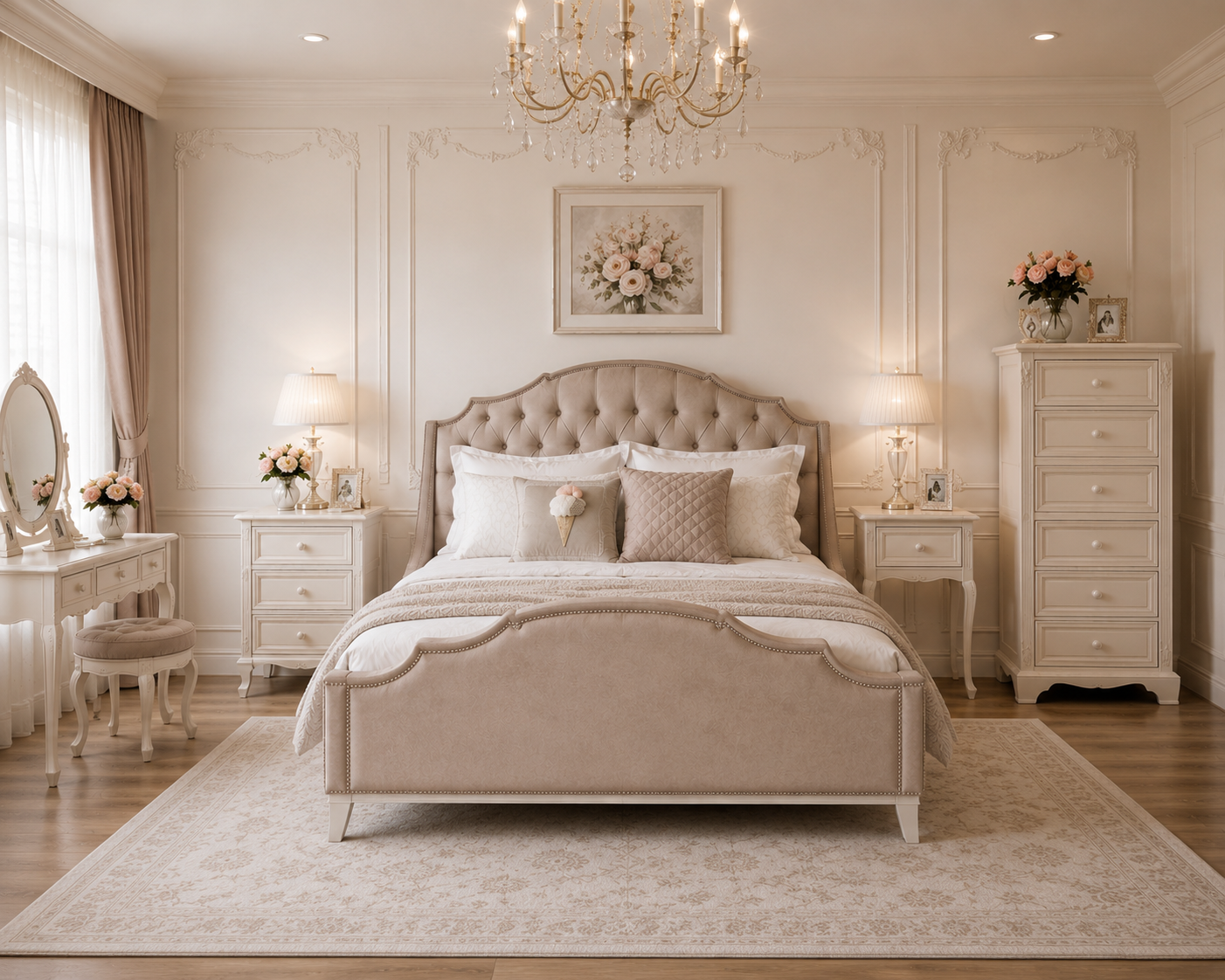 ARIANNA Modern Glam Bed Frame