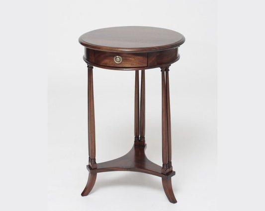 Victorian Classical Round End Table made in Mahogany wood, custom made furniture Singapore Dainte Living