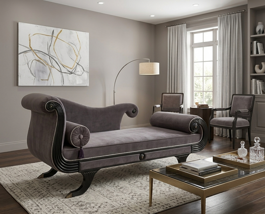 CALLIE French Regency Chaise Lounge