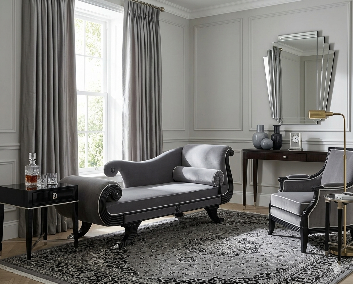 CALLIE French Regency Chaise Lounge