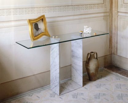 CHARLEE Minimalist Marble Console Table